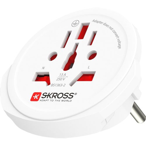SKROSS 1.500211-E World to Europe - plug converter for travelers to Europe