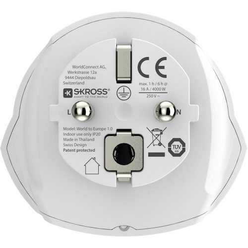 SKROSS 1.500211-E World to Europe - plug converter for travelers to Europe
