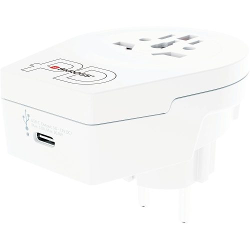 SKROSS 1.500290 World to Europe C20PD - plug converter for travelers to Europe (fast charging)