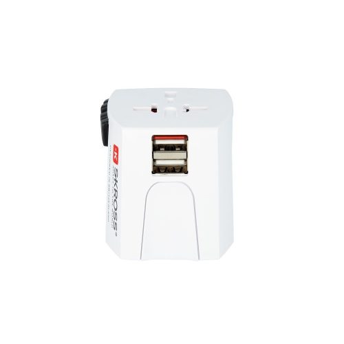 SKROSS MUV USB world travel power adapter with built-in USB charger (2 USB A inputs)