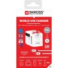 SKROSS World USB travel adapter, PD, (USB-C,USB-A) 45W, + USB-C cable