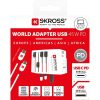 SKROSS MUV USB world travel power adapter, PD (USB A, USB C), 45W + USB-C cable