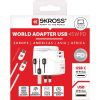 SKROSS PRO Light world travel power adapter (USB-C,USB-A), PD, 45W + USB-C cable