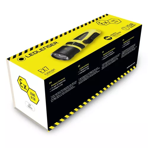 LEDLENSER EX7 Explosion-proof ATEX lamp 200 lm, CRI65, 0/20 zone, 3xAA
