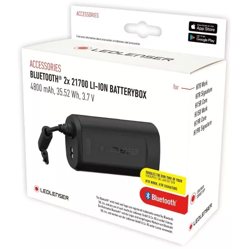 LEDLENSER Bluetooth H7R-H19R Signature 2x21700 battery box