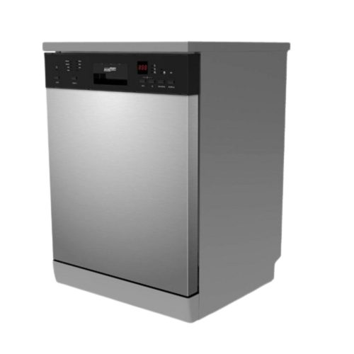 12 place settings, 11 L consumption, 7 programs, 47 dB noise level, E energy class, Lower cutlery basket, 60 cm, Digital display, silver