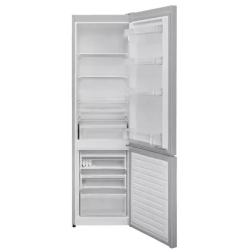 Bottom-freezer refrigerator silver E energy class, 180 cm, 40 dB, 288L (204+84), LED, reversible door