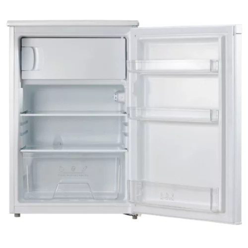 Single-door refrigerator with freezer, white, energy class E, 84.5 cm, 113 L(97+16), 39 dB, reversible door