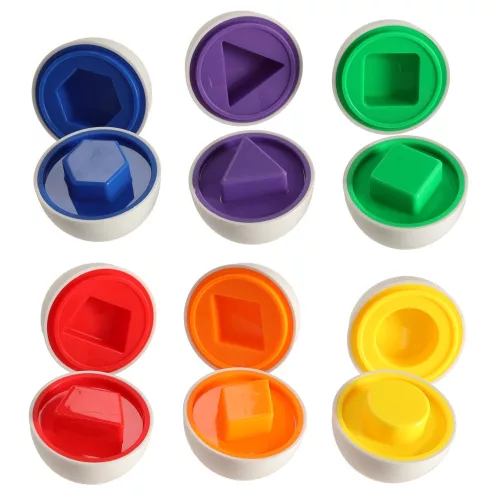 Educational egg game Matching shapes and colors