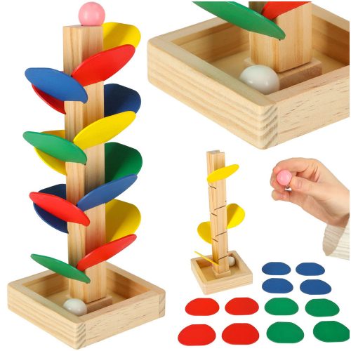 Educational Wooden Wooden Blocks Ball Track