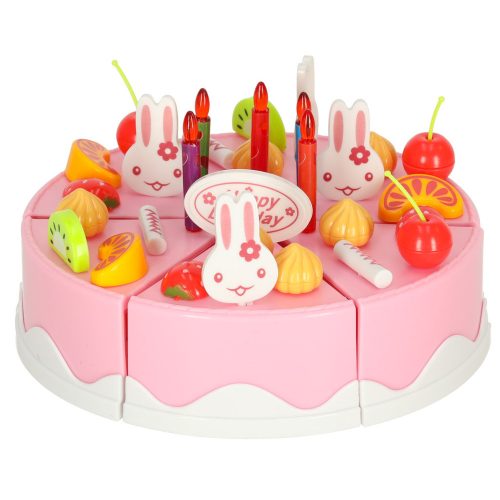 Birthday cake cutting kitchen 75 pcs. pink