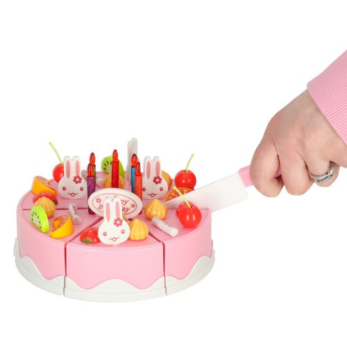 Birthday cake cutting kitchen 75 pcs. pink