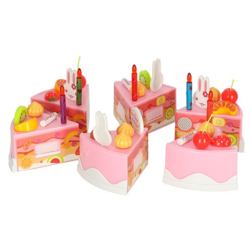 Birthday cake cutting kitchen 75 pcs. pink