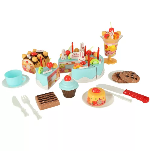 Birthday cake cutting kitchen 75 el. blue