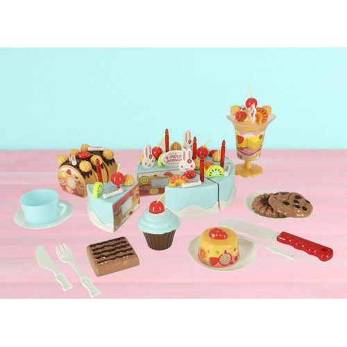 Birthday cake cutting kitchen 75 el. blue