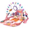 Educational mat with piano and rattle pink