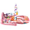 Educational mat with piano and rattle pink