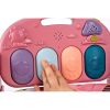 Educational mat with piano and rattle pink