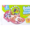 Educational mat with piano and rattle pink