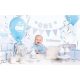 Birthday party decorations for 1st birthday set blue and silver