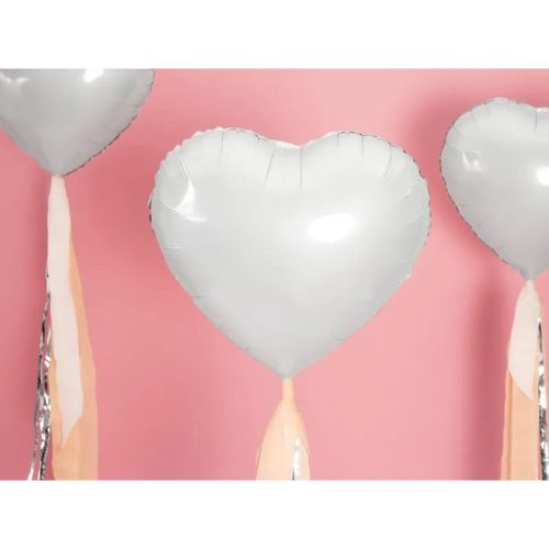 Foil balloon Heart white 45cm