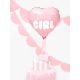 "It's a girl" foil balloon baby shower heart pink 48cm