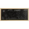 Garden table with a chalkboard top and two benches for children
