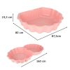 Zárt homokozó medence Shell Twins dupla 2in1 174x79x20cm rózsaszín
