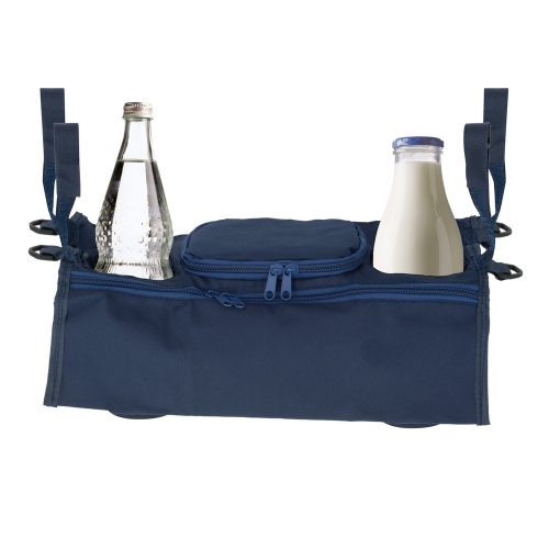 Beverage bottle cart organizer navy blue