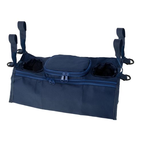 Beverage bottle cart organizer navy blue