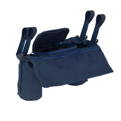 Beverage bottle cart organizer navy blue
