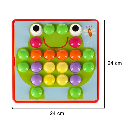 Educational button mosaic puzzle 57 pieces.