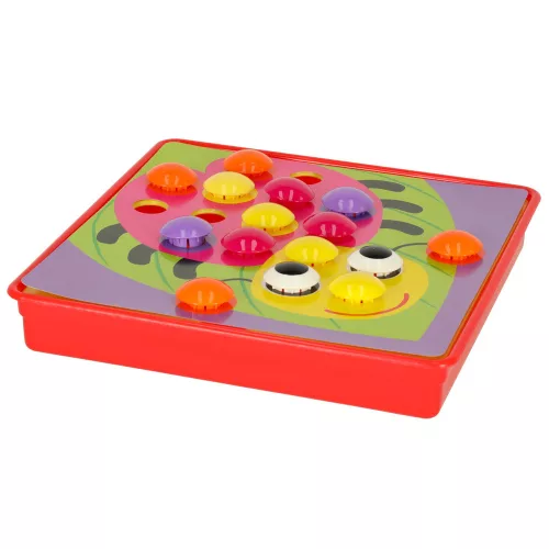 Educational button mosaic puzzle 57 pieces.