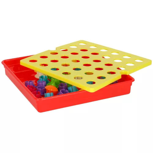 Educational button mosaic puzzle 57 pieces.