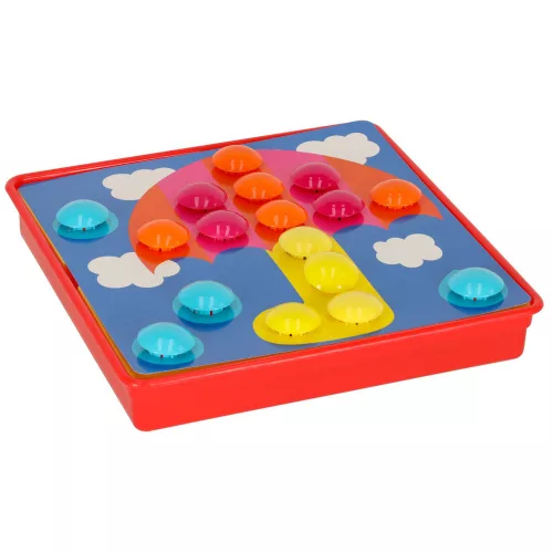 Educational button mosaic puzzle 57 pieces.