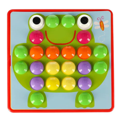 Educational button mosaic puzzle 57 pieces.