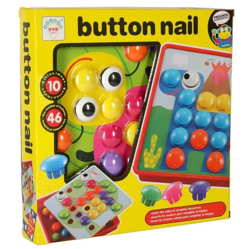Educational button mosaic puzzle 57 pieces.