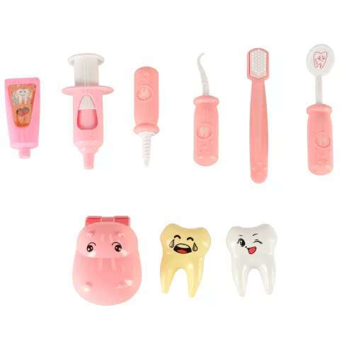 Dental medical set hippo pink