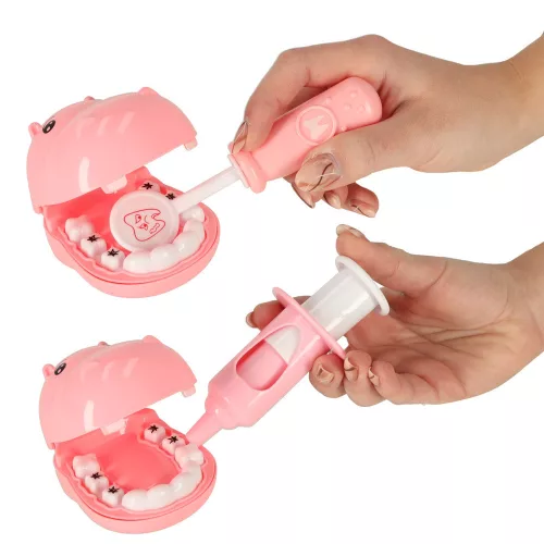 Dental medical set hippo pink