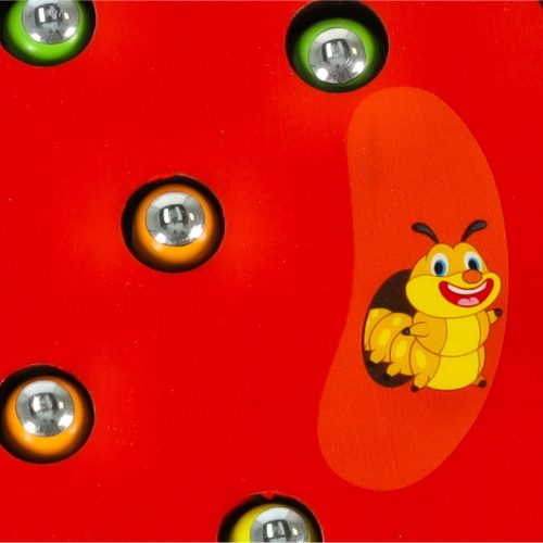 Magnetic wooden caterpillar apple