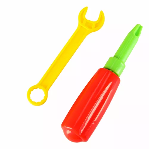 Screwdriver Drill Screws Construction Blocks DIY Kit Suitcase 261 items