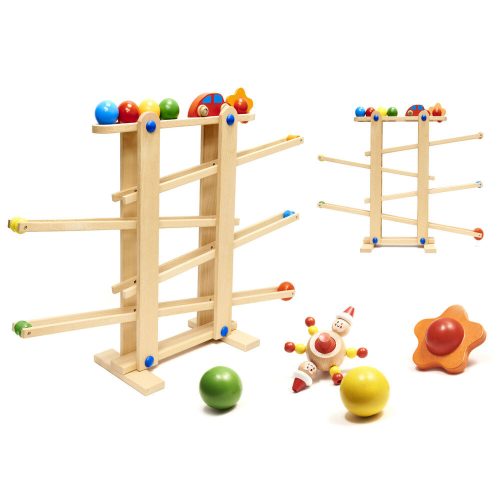 XXL méretű fa Montessori labdajátékpálya