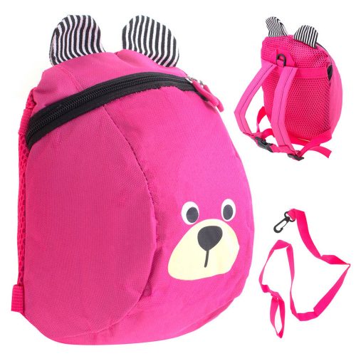 Children's kindergarten backpack teddy bear pink