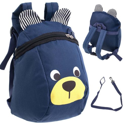 Children's kindergarten backpack teddy bear navy blue