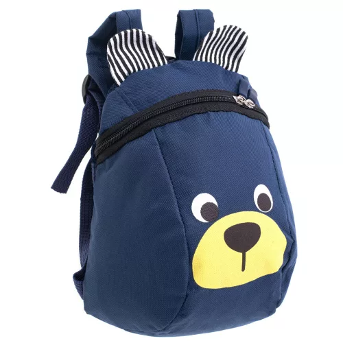 Children's kindergarten backpack teddy bear navy blue