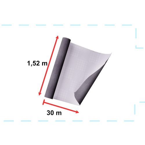 Foil roll metallic polished graphite 1.52x30m