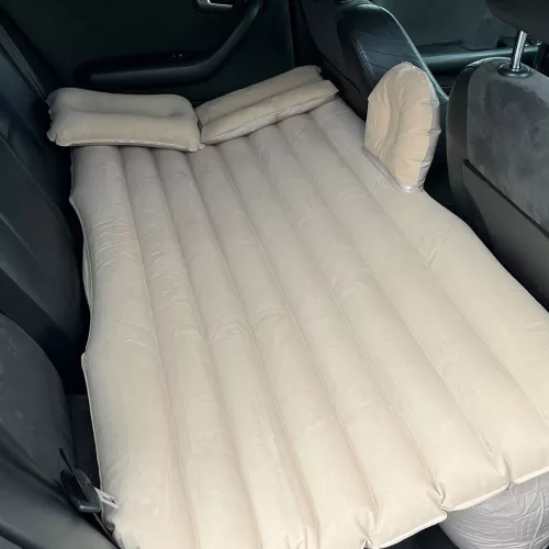 Car bed mattress inflatable + pump beige
