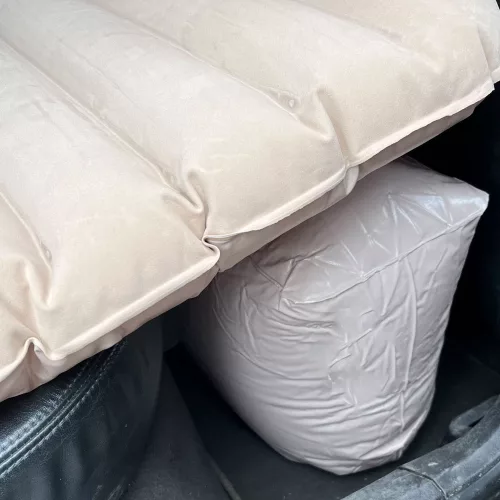 Car bed mattress inflatable + pump beige