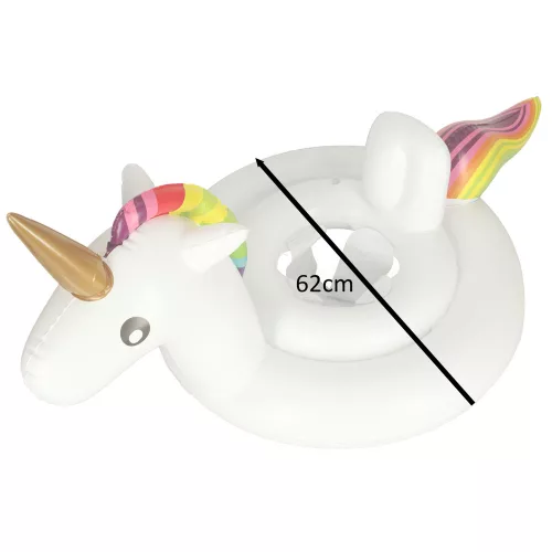 Children's inflatable unicorn wheel with seat 70cm