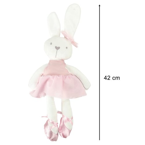 Plush mascot rabbit in pink dress 42cm